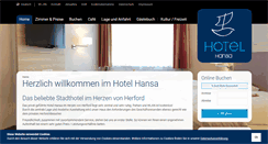 Desktop Screenshot of hotel-hansa-herford.de